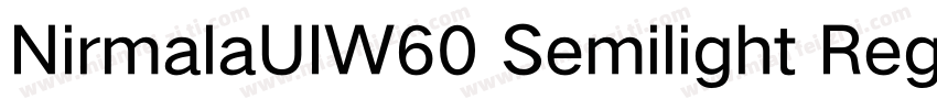 NirmalaUIW60 Semilight Regular字体转换